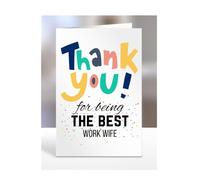 Thank you for being the best Work Wife card, gifts for men, women, male, female, him, her, presents for Christmas, to say thank you, A5-140_215