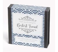 Thank You for Being The Bestest Friend Candles (wrap) by Cotton & Grey - 12 Pure Beeswax Twenty Minute Candles with Ceramic Holder