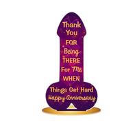 'Thank You for Being There for Me When Things Get Hard' Design - Humorous and Romantic Gift for Anniversaries, Valentine's Day, or Just Because (Purple., Acrylic 13.5cm x 7cm)