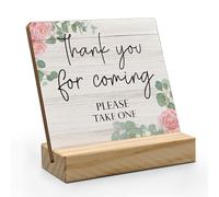 Thank You For Coming, Please Take One Sign, Bridal Shower Sign, Wedding Decor, Bridal Shower Welcome Sign, Wedding Signage Wooden Plaque With Wood Stand For Wedding Reception Decorations 4X4In