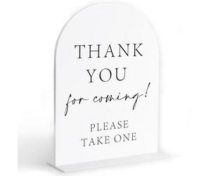 Thank You For Coming Please Take One Sign, White Arch Acrylic Wedding Sign, Wedding Favors for Guests, Bridal Shower Decor, Centerpiece Table Decorations Party for Bride and Groom-5