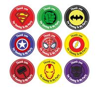 Thank You for Coming to My Party Stickers - 36 Vinyl Sticker for Kids Party Bags - 40mm x 40mm - Party Favour Stickers for Invitations, Spiderman Birthday Decorations, Marvel Heroes