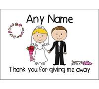 Thank You for Giving Me Away Male Personalised Printed Certificate