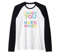 Thank You for Hard Work Financial Manager Sayings Raglan Baseball Tee