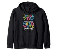 Thank You For Hard Work Financial Manager Sayings Zip Hoodie