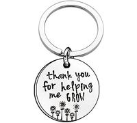Thank You for Helping Me Grow Keychain Keyring Teacher Appreciation s Term Begin Term End Or Graduation for Teachers Simple and Sophisticated Design