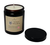 Thank You for Looking After My Cat Personalised Amber Jar Candle - Made to Order/Handmade/Personalised/SOYA Wax (Lemongrass & Ginger)