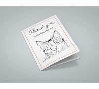 Thank you for looking after the cat card 125mm x 178mm Including Envelope DH060