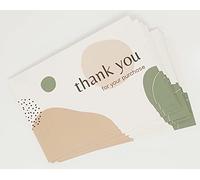 Thank You for Your Purchase Business Cards, Large Size 4 x 6, Pack of 100, Elegant and Professional Design, Recommended for Online Retailers, Small Business Owners and Local Stores
