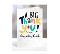 Thank you Geocaching Coach card, Thanks, Thankyou, Gifts for men, women, presents for Christmas, female, male, A5-152_40