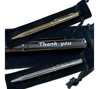 Thank You Gift 3 Pens + 3 pens bags Laser Engraved Pens, NHS Gift, Teacher Gift, Boss Pen, Thank You Gift, Engraved Ballpoint Pens Gold Silver Black pens