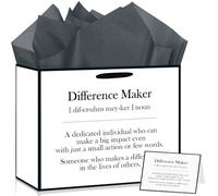 Thank You Gift Bag Difference Maker Appreciation Gift Bag with Greeting Card and Tissue Paper, Mentor Teacher Employee Thank You Gift Wrap, Coworker Farewell Retirement Leaving Going Away Party