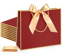 Thank You Gift Bags, 12 Pack Welcome Bags with Bow Ribbon, Return Gifts for Wedding, Baby Shower, and Birthday Parties