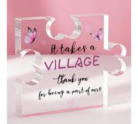 Thank You Gift, Farewell Retirement Gifts for Women Men Coworkers Boss Employee Acrylic Plaque, Funny Christmas Goodbye Gifts for Staff Manager Leader Teacher Office Decor-1