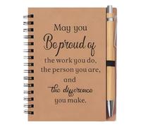 Thank You Gift for Colleagues Women Teacher 70 Pages Lined Kraft A6 Notebook Teacher Leaving Gifts with Ballpoint Pen Set Employee Appreciation Graduation Notepad for Teachers' Day Friends Coworker