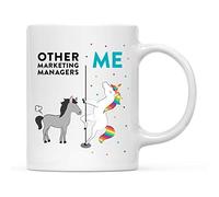 Thank You Gift for Marketing Managers, Horse Uni-Corn Tea Cup Durable Tea Mugs Cute Coffee Mug for Beverages Latte Everyday Use 330Ml