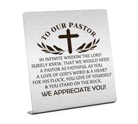 Thank You Gift for Pastor Home Office Desk Sign Gifts for Pastor Inspirational Pastor Gifts for Men Women Pastor Religious Christian Gifts Decor Gifts for Home Office Preacher Birthday Gift