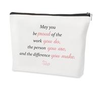 Thank You Gift,Friendship Congratulations Leaving Retirement Proud of You Inspirational Motivational New Job Appreciation Goodbye Special Believe in Yourself Farewell Christmas Gifts Makeup Bag