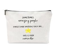 Thank You Gift Makeup Bag, Sometimes People Forget How Amazing They are, Travel Make up Bag Inspirational Gifts for Women Girls, Appreciation Gifts for Colleagues Teacher Nurses Family Friends