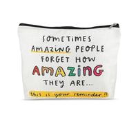 Thank You Gift Makeup Bag, Well Done Gifts, Inspirational Gifts for Women, Sometimes People Forget How Amazing They are, Sentimental Cosmetic Bag for Mentor Teacher Friend Family Colleague Nurse