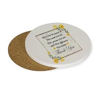 Thank You Gift, May You Be Proud Of The Work You Do, Tableware, Coffee, Tea, Drink Coaster. (Round Ceramic Coaster)