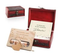 Thank You Gift Money Gift Packaging, Wooden Thank You Card "A Small Heart for a Big Thank You" with Treasure Chest, Thank You Wooden Card for Birthday, Wedding, Youth Consecration Christmas