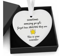 Thank You Gift - Motivational & Sentimental Ceramic Heart Plaque Sometimes People Forget How Amazing They Are, You're AmazingGift for Mentor, Friend, Teacher, Colleague, Family Christmas Gifts