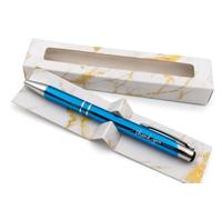 Thank You Gift Pen with Gift Box | Laser Engraved Light Blue Ballpoint Pen | Thank You Pen for Teacher, NHS Staff, Boss, Colleague, Nurse | Appreciation Gift for Women Men | Smooth Writing Metal Pen