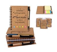 Thank You Gift Set - Employee Appreciation With Sticky Note Notepad, Motivational Pens, Gift Bags - 4 Sets for Leaving Colleagues, Teachers, Coworkers (Women and Men)