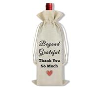Thank You Gift Wine Bag Beyond Grateful Thank You Wine Bottle Bag Gift for Wedding Bridal and Baby Showers Christmas Thanksgiving Birthday Party Favor