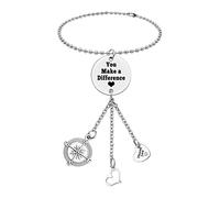 Thank You Gifts Car Hanging Ornament for Employee Staff Colleague Appreciation Car Rear View Mirror Hanging Accessories for Teacher Nurse Doctor Mentor Coach Social Worker Bus Driver