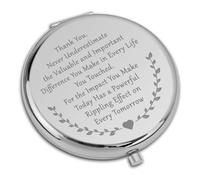 Thank You Gifts Compact Pocket Makeup Mirror Teacher Appreciation Gifts Thank You Inspirational Gift for Colleague Doctor Nurses Therapist Social Workers Boss Employee Christmas Retirement Gift