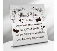Thank You Gifts Employee Appreciation Gifts Desk Decorations Sign Inspirational Gift for Women Teacher Colleagues Nurse Doctor Plaque Sign Motivational Farewell Leaving Gift for Coworkers Desk Decor