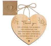 Thank You Gifts For Being A Part of My Journey Wooden Heart Plaque with Envelope Appreciation Gifts Wooden Plaque Birthday Christmas Gifts for Coworker Guidance Counselor Teacher Mentor