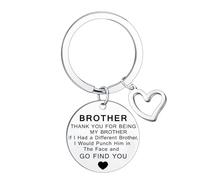 Thank You Gifts for Brother Keyring I Love You Gifts for Brother Gifts from Sisters To Brothers Christmas Birthday Present for Brothers Gifts Idea