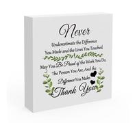 Thank You Gifts for Coworker Employee Inspirational Office Sign for Coworker Friend Wooden Box Sign for Home Decor Appreciation Gift for Women Men Decor Motivational Decorative Retirement Gift