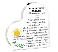 Thank You Gifts for Difference Maker Colleague Boss Leader Appreciation Acrylic Plaque Motivational Decorative Positive Office Desk Accessories Inspirational Gifts for Mentor Employee Staff Teacher