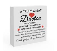 Thank You Gifts for Doctor Home Office Desk Wood Sign Doctor's Day Gifts for Women Men Doctors Nurse Christmas Birthday Graduation Retirement for Doctor Appreciation Gifts for Vets Dentists Doctors