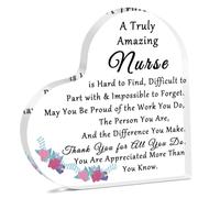 Thank You Gifts for Nurse Appreciation Acrylic Plaque Nurses Week Nurse Day Gifts for CNA RN Nurse Practitioner Registered Nurse Medical Assistant Inspirational Graduation Present Desk Decor Signs