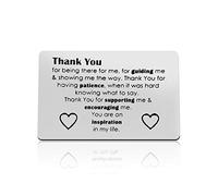 Thank You Gifts for Teacher Coworker Friends Thank You for Being There for Me for Guiding Me and Showing Me the Way Wallet Insert Card Appreciation Gifts for Mentor Guidance Counselor