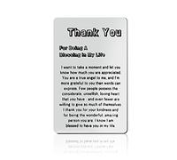 Thank You Gifts for Teacher Nurse Coworker Thank You for Being A Blessing In My Life Wallet Card Insert for Friends Family Thanksgiving Christmas Birthday Gifts Thank You Gifts for Coach Mentor