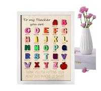 Thank You Gifts for Teachers, Thank You Gifts for Teachers | Teacher Alphabet Board Sign - Thank You for Putting Your Heart for Making Us a Smart, Positive Word Sign as Dek