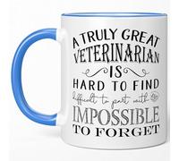 Thank You Gifts for Veterinarians - A Truly Great Veterinarian is Hard to Find Coffee Mug, Best Veterinarian Retirement Present, Veterinary Appreciation Cup for Men Women Vets - 11oz White