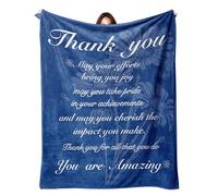Thank You Gifts for Women and Men Blanket 60"x50", Appreciation Gifts for Employee, Colleagues, Friends, Nurse, Teacher on the Christmas, Thanksgiving, Birthday, Leaving Gifts for Coworkers (text)