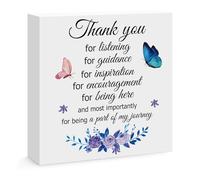 Thank You Gifts for Women Boss Colleagues Friends Appreciation Gift for Teacher Mentor Leaving Goodbye Farewell Gift Wooden Box Sign Decorative Home Office Desk Sign Decor