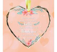 Thank You Gifts for Women, Boss, Coworkers, Manager, Mentor, Mom, Friends, BFF, Men - Teacher, Nurse, Employee Appreciation Gifts - Hanging Glass Ornament