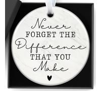 Thank You Gifts for Women Ceramic Plaque Never Forget The Difference That You Make for Men, Mentor, Friend, Family, Colleague, Teacher，Nurse Well Done Gifts for Christmas Thanksgiving Gift