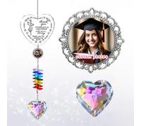 Thank You Gifts for Women Custom Crystal Suncatchers with Photo Rainbow Maker for Window Appreciation Gift Gratitude Gifts for Friend Coworkers Teacher Nurse Keepsake (Thank You for Helping Me Grow)