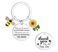 Thank You Gifts for Women Men Appreciation Gifts for Employees Teacher Coworker Keyring Leaving Gifts for Colleagues Birthday Gifts New Job Gifts Retirement Gifts