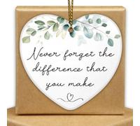 Thank You Gifts for Women Men Ceramic Ornaments Never Forget the Difference that You Make Appreciation Farewell Retirement Gifts for Coworkers Teacher Employee Nurse Friend
